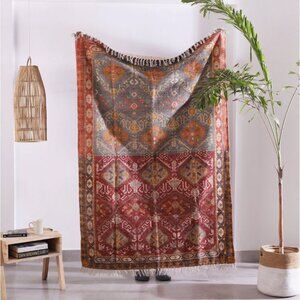Moroccan Oasis Boho Rug Large Area Rug Home Décor - Red/Grey